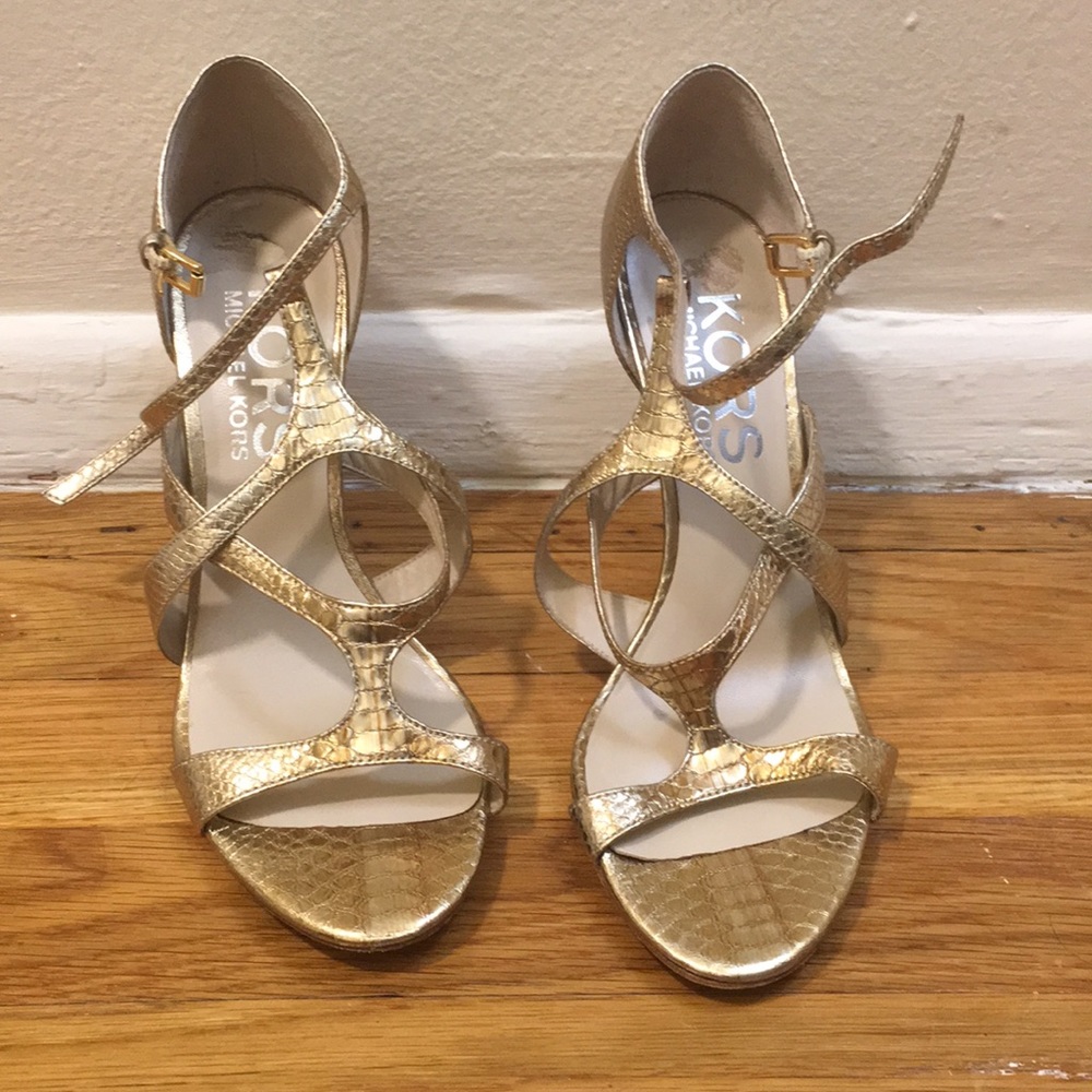 KORS by Michael Kors Gold Sandals